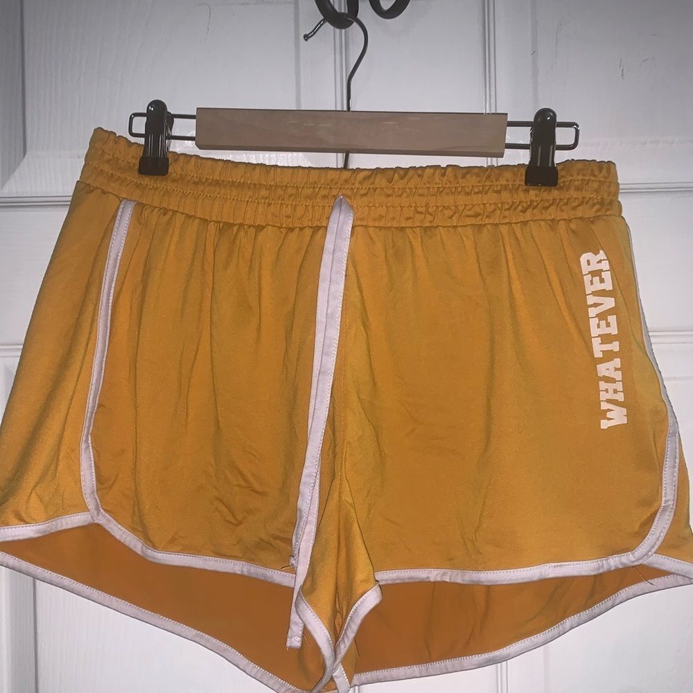 Like New ‘Whatever’ Mustard Yellow Short Shorts